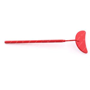 Espejo de inspección de extensiones de pestañas de acero inoxidable con forma de media luna profesional con punta puntiaguda de logotipo personalizado - Product Image 1