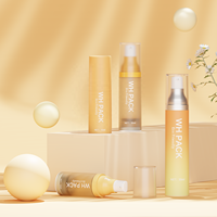 Emballage cosmétique PCR durable, couleur brillante électro-plaquée, flacon pompe sans air en PP vide de 15, 30, 50 ml pour crème pour le visage et lotion