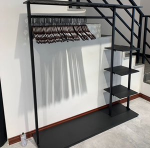 Espositore da Terra per Abbigliamento, Appendiabiti per Negozio, Scaffale in Ferro per Esposizione Abbigliamento Femminile - Product Image 3