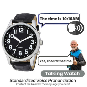 Reloj parlante XL para hombre, con números grandes y esfera negra, para personas con discapacidad visual, ciegas o mayores - Product Image 3