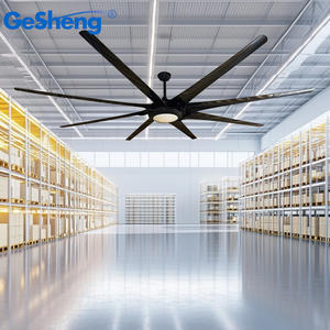 100インチ大型ベンチラドールデテコ工業用スタイル8 ABSブレードDCリモートコントロールライト付きビッグ8フィートシーリングファン - Product Image 1