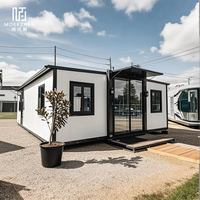 Maison préfabriquée transformable multi-pièces extensible, villa portable en conteneur pliable avec pour la vie urbaine et ADU de jardin