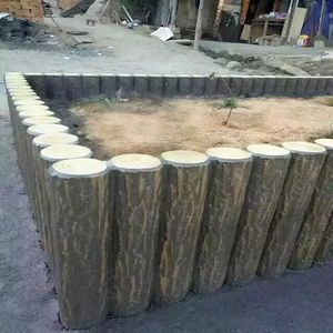 Moldes de barandilla de corteza, moldes de estaca de madera, barandillas de grano de madera de parque, plantillas de cemento circulares de jardín, parcelas de vegetales, villas - Product Image 2