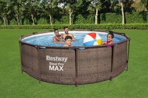 <span class=keywords><strong>Piscina</strong></span> Elevada Redonda de Acero <span class=keywords><strong>Bestway</strong></span> 56709 y Accesorios, Conjunto de <span class=keywords><strong>Piscina</strong></span> Familiar para Exteriores con Escalera de Seguridad - Product Image 2