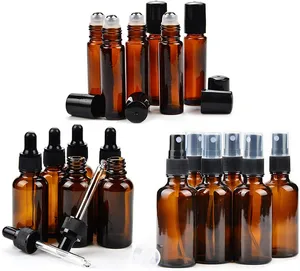 5ml 10ml 15ml 20ml 30ml 50ml 100ml Glass Amber Essential Oil Bottle With Dropper For Serum Bottle