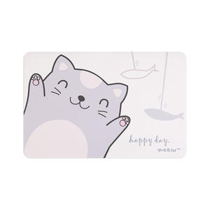 Tapis de bain en terre de diatomées rectangulaire, absorbant, séchage rapide, design minimaliste avec motif imprimé « Love » - Product Image 3