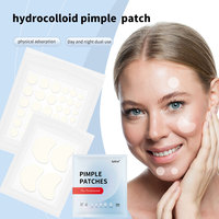 Patchs anti-acné hydrocolloïdes assortis en 5 tailles – Traitement jour et nuit pour les boutons – Couvre-grands points noirs – Pack varié pour le visage