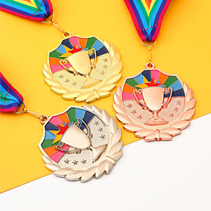 Diseño personalizado atletismo deportes trofeo corredor fútbol ganadores Medallas de metal con cinta - Product Image 3