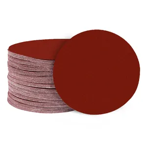 9 inch PSA Sticky Sanding Disk Roll Red Adhesive Gold Sandpaper Link Roll Aluminum Oxide Abrasive Paper Disc