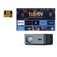 Proyector Portátil TRANSJEE para Conferencias, 1080P HD, 400ANSI Lúmenes, Inalámbrico, Android, Cine en Casa, Enfoque Automático