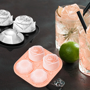 Moule à glaçons réutilisable en silicone de qualité alimentaire personnalisé en forme de rose avec boîte de rangement pour la maison - Product Image 3