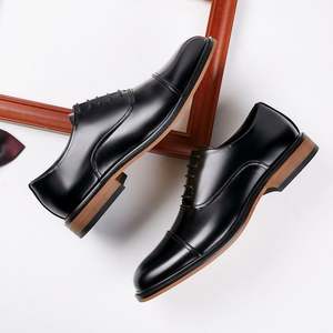 Chaussures Homme en Cuir de Vachette de Haute Qualité, Style Business Sculpté, à Enfiler, pour Bureau et Mariage, Motif Uni, Idéales pour l'Automne - Product Image 4