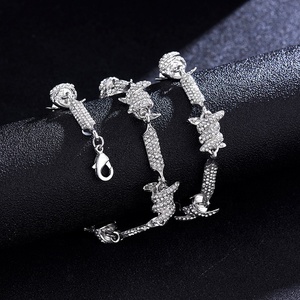 Nuova Collana Choker da Uomo Stile Hip-hop Punk con Catena a Maglie di Filo Spinato Completamente Tempestata di Diamanti - Product Image 3