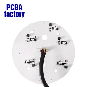 深セン金属コアアルミニウム円形ライトPCB開発ケーブルPCBアセンブリメーカーLED Pcbaサプライヤー