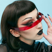 Gafas de Sol Envolventes Cyberpunk con Protección UV400, Estilo Influencer Europeo-Americano para Discotecas y Bailarinas a la Moda