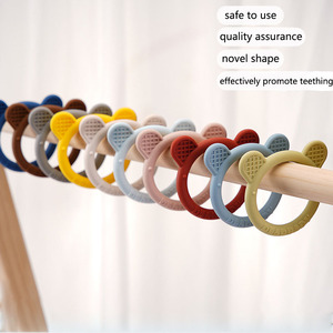 Cute Animal Ear Silicone Infant Teether Cartoon Baby Soothing Soft Toys Baby Teethers