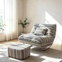 Fauteuil à bascule moderne rembourré, fauteuil d'appoint confortable, fauteuil de salon individuel pour salon et chambre à coucher