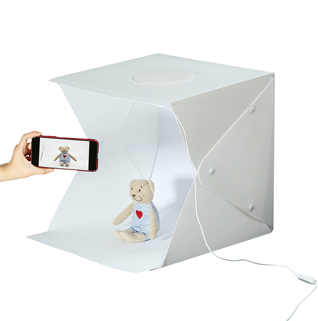 40cm Mini Photo Studio Light Box Photo Shooting Tent Kit Portable Folding Photography Light Tent Kit with 70pcs LED Light