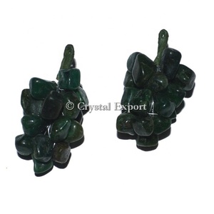 จี้องุ่นหยกสีเขียว: ซื้อจี้ห่อลวดขายส่ง - Product Image 1