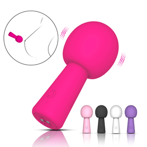 Juguete sexual masturbación femenina carga cabeza redonda grande fuerte vibración silicona pezón estimulación <span class=keywords><strong>Mini</strong></span> AV masajeador - Product Image 1