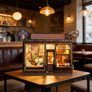 Guofeng Milk Tea House - Micro Modellino in Legno Fai da Te, Cabina per Bambini, Blocchi da Costruzione, Giocattoli, Puzzle, Ornamenti - Product Image 1