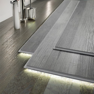 Plancher en vinyle SPC 100% vierge, résistant au feu, à clipser, imitation bois, pour salle <span class=keywords><strong>de</strong></span> bain, cuisine, zone humide, décoration, OEM - Product Image 3