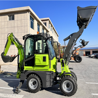 Chargeuse sur pneus compacte mini diesel 4x4 entièrement hydraulique certifiée CE pour la construction routière et l'entretien municipal