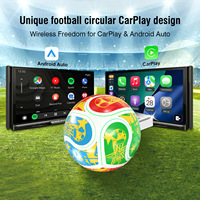 Boîtier adaptateur sans fil 2-en-1 CarPlay et Android Auto en forme de ballon de football, en matériau ABS