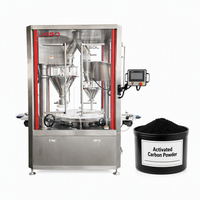 Machine de remplissage entièrement automatique de poudre de charbon actif avec remplisseur à vis haute précision et ligne d'embouteillage intégrée