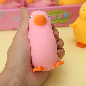 Juguetes Blandos de Pato Rosa y Amarillo, Peluche Sensorial de Rebote Lento para Niños de 0 a 24 Meses, Unisex, de Plástico - Product Image 3