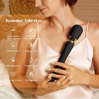 5 Modi 3 Geschwindigkeiten Leiser Wasserdichter Wiederaufladbarer Klitoris-Stimulator Massage-Stab Vibrator für Frauen