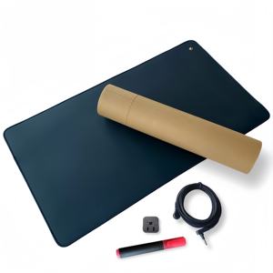 Tapis de mise à la <span class=keywords><strong>terre</strong></span> 60*33CM / 23.6*13 pouces avec cordon de mise à la <span class=keywords><strong>terre</strong></span> de 4.6m et <span class=keywords><strong>outil</strong></span> de test pour réduire l'inflammation améliorer l'énergie - Product Image 1