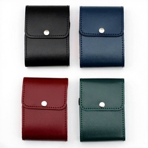 Leather Hand-stitched Snap-Flap <b>Playing</b> <b>Card</b> Storage Case & Pouch Portable - Product Image 2
