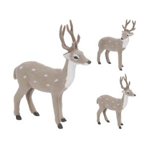 Decorazione Assortita a Forma di Renna con Pelliccia 15x5 H. 16CM - Product Image 1