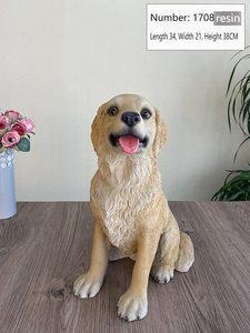Statue de <span class=keywords><strong>chien</strong></span> Golden Retriever en résine nordique, vente en gros OEM, décoration de jardin et de maison, animal doré, vente chaude - Product Image 1
