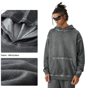 Biểu Tượng Tùy Chỉnh Quá Khsize Trống Không Có Chuỗi Hoodies 420 Gram Cổ Điển Nặng Trọng Lượng Đường Phố Mặc Đồng Bằng Người Đàn Ông Của Hoodies - Product Image 3