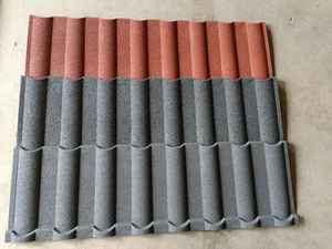 Color Lock Pro AZ160 0,55mm 1320mm Puesta de sol Azulejo de teja naranja Garantía de decoloración de 25 años Techo recubierto de piedra - Product Image 3