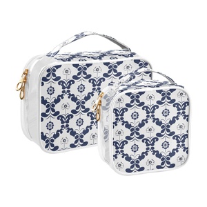 New Arrival Customs logo Waterproof Travel Wash <b>Makeup</b> <b>Storage</b> Bag Women clear Pvc Cosmetic Bag Transparent - Product Image 2