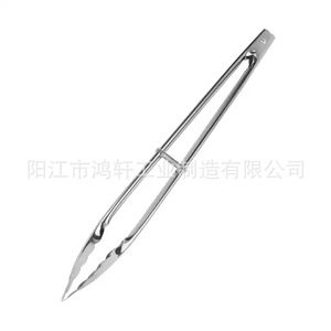 HONGXUAN 12-Inch Korean-Style BBQ <b>Tongs</b> 430 Stainless Steel Heat Resistant Outdoor <b>Kitchen</b> Food Clips - Product Image 1