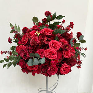 Boule de roses et d'hortensias artificiels multicolores de 50 cm pour centre de table de mariage, présentoir de fenêtre, décoration d'allée de salle, vente en gros - Product Image 2