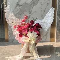 Ailes d'ange recyclables DIY pour la Fête des Mères, grandes ailes plumeuses, décoration de bouquet, art floral électrique, rêveuse