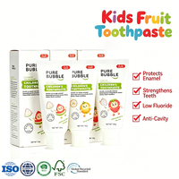 Private Label OEM Fluoride Kinderen Tandpasta Met Emaille Bescherming Anti Holte Fruit Smaken Voor Peuter Baby Bulk Groothandel