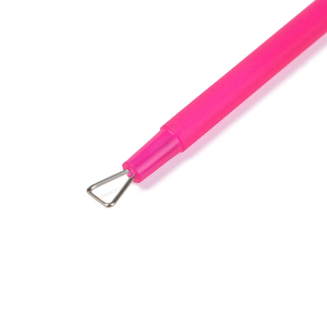 Pousse-vernis triangulaire en PVC rose, outil de nettoyage et de suppression de gel à tête unique pour manucure réutilisable - Product Image 2