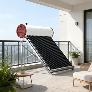 Chauffe-eau solaire professionnel à tubes sous vide, service OEM ODM, logo personnalisé, prix direct usine, construction de haute qualité - Product Image 1