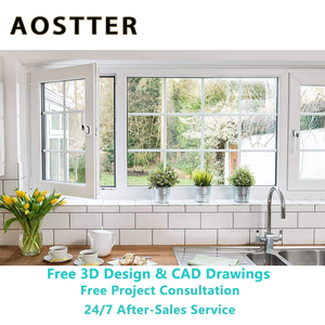 Fenêtre à battant en PVC AOSTTER prête à être expédiée, dimensions standard américaines et guide d'installation pour distributeur local, insonorisée - Product Image 2