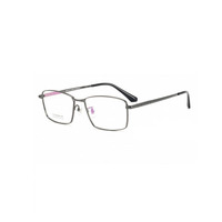 Nouvelles lunettes optiques classiques fines à monture rectangulaire en titane, design texturé unisexe pour les affaires, monture optique pour femmes et hommes
