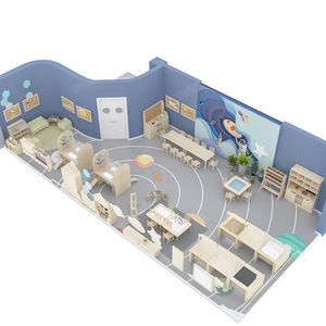 Ensemble de mobilier scolaire Montessori Eibele Free Design, <span class=keywords><strong>table</strong></span> en bois pour enfants pour garderie, crèche, salle de classe, aménagement intérieur - Product Image 5