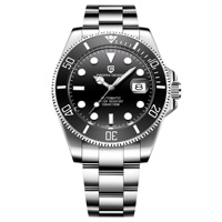 Stainless Steel Automatic Date Diver Watch for Men
