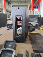 Enceinte carrée double 10 pouces active/passive 2 voies pour équipement audio, modèle EQ-10, en contreplaqué MDF, pour extérieur