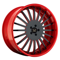 Amazon Offre Spéciale Rouge Polonais Multi Parle 20 21 pouces 5x112 forgé 2 pièce Alliage Renard En Aluminium Roues